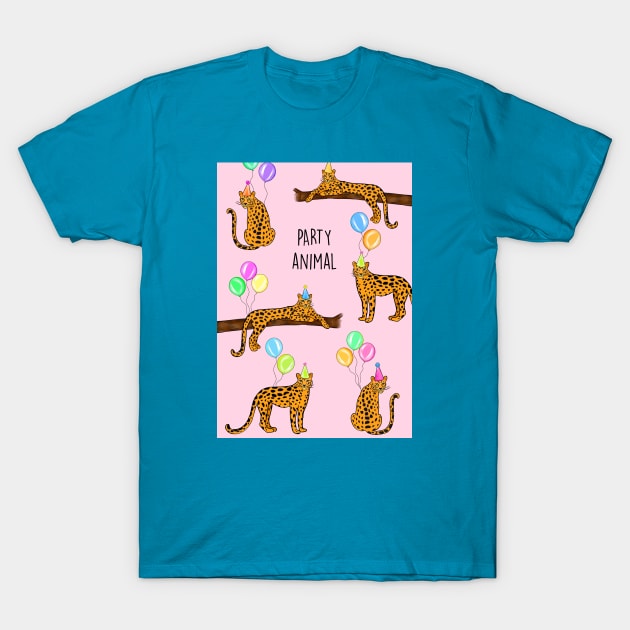 Party Animal (Pink) T-Shirt by Poppy and Mabel